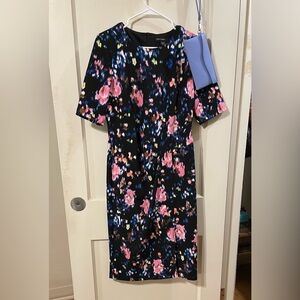 Maggy London Floral Black Dress